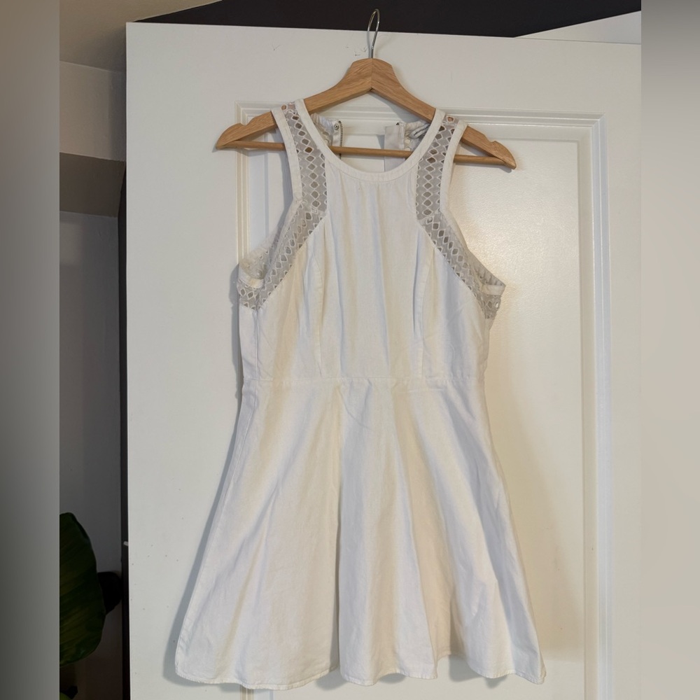 White Cotton Mini Dress